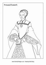 Elizabeth Colouring Pages Coloring Kings Tudor Queens King History Adult Activityvillage Queen Printable Viii Henry Mary Books England Explore Village sketch template