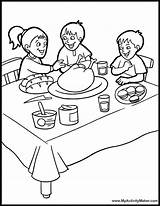 Coloring Table Dinner Pages Dining Room Thanksgiving Setting Bedroom Kids Drawing Color Getcolorings Getdrawings Popular Coloringtop sketch template