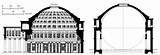 Pantheon Rome Section Roman Architecture Drawing Cross Italy Inside Dome Drawings Sphere History Transverse Scale Diagram Historical Proportions Dwarsdoorsnede Shows sketch template