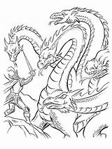 Ritter Drachen Ragazzi Dragons Hoch Drago sketch template