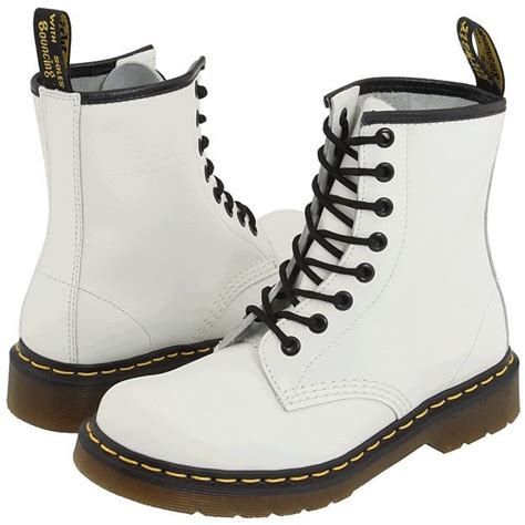 dr martens  lace  boots smooth leather boots white
