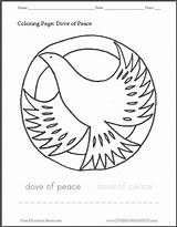Peace Coloring Kids Dove Pages Print Worksheets Pdf Colouring Click Studenthandouts Handouts Holiday Christmas Choose Board sketch template