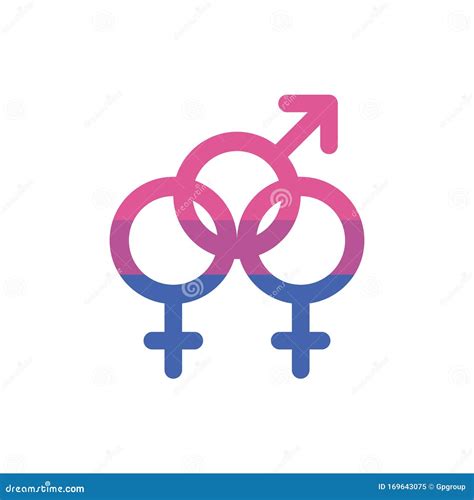 isolated bisexual gender symbol vector design stock vector