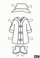 Raincoat Rainy Caillou Dolls Rubber Weather Bricolage Cailloux Niña Oncoloring sketch template