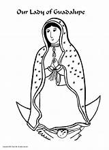 Coloring Guadalupe Virgen Pages La Lady Popular Kids sketch template