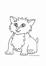Coloring Pages Cat Small Cute Print Cats Color Kittens Kitten Printable Clipartqueen sketch template