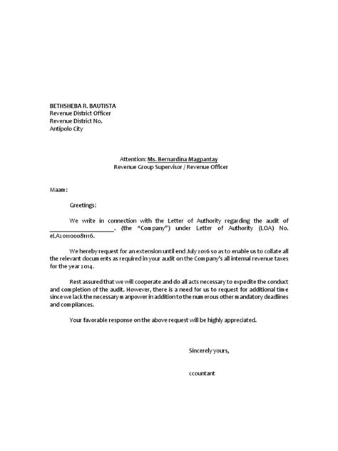 contract extension letter template