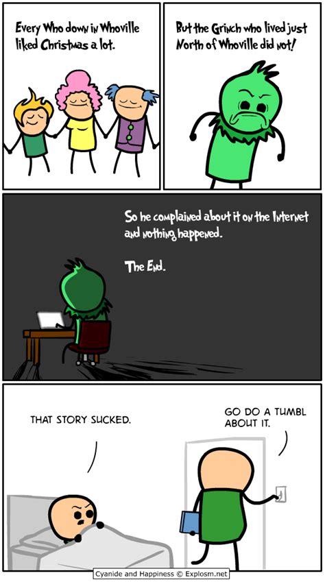 grinch cyanide and happiness comics funny comics and strips cartoons