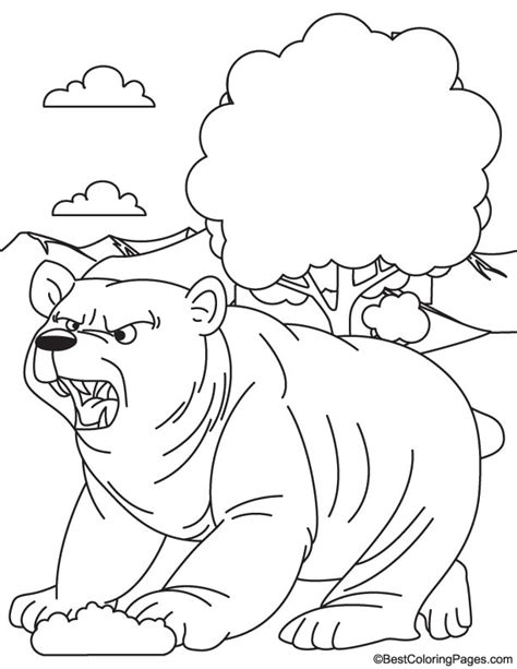 grizzly bear coloring page   grizzly bear coloring page