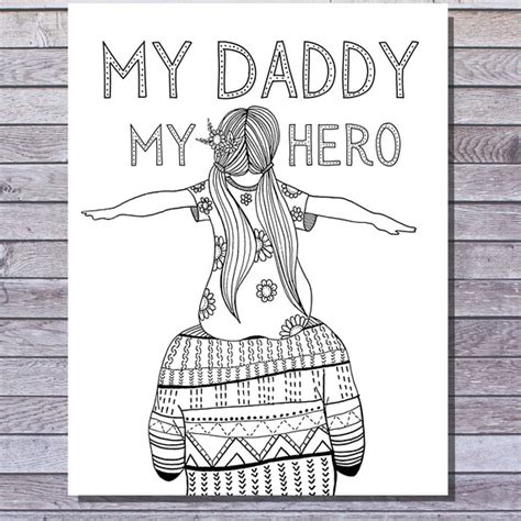 fathers day coloring page  greeting card printable etsy