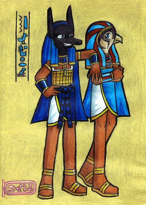 anubis and horus by pinkgirl on deviantart anubis and