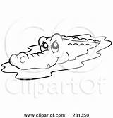 Outline Alligator Crocodile Coloring Clipart Water Illustration Visekart Royalty Drawing Rf Getdrawings 2021 Template sketch template