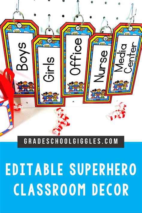 editable superhero classroom decor   superhero classroom theme
