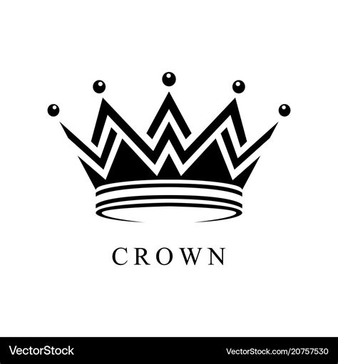 crown logo abstract design template royalty  vector