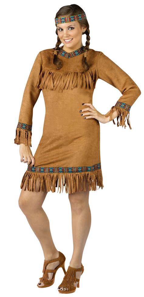 sexy native american indian pocahontas adult costume dress