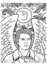 Supernatural Coloring Pages Castiel Book 5sos Printable Expression Arbour Grand Drawing Impala Color Quest Fangirl Drawings Sheets Designlooter Colouring Visit sketch template