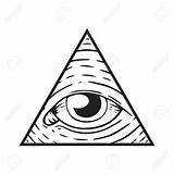 Illuminati Coloring Occhio Segno Clipartmag sketch template
