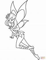 Fairy Coloring Pages Fairies Disney Cartoon Printable Winking Color Silvermist Book Print Adult Supercoloring Drawing Colorings Getcolorings Dot Original sketch template