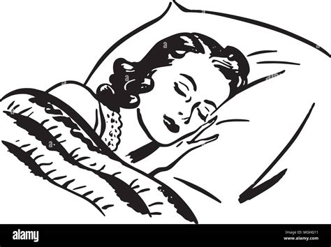 Snoozing Woman Stock Vector Images Alamy
