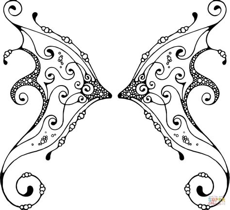 fairy wing  pattern coloring page  printable coloring pages
