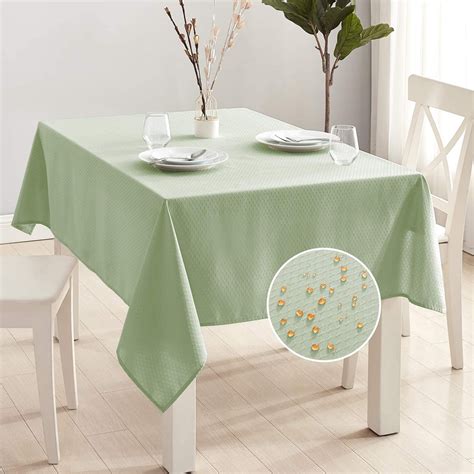 eterish rectangle tablecloth sage green table cloth  washable