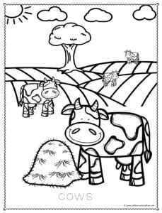 printable farm animal coloring pages  kids