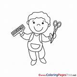 Hairdresser Coloring Pages Printable Sheet Sheets Work Getcolorings Title Hits Fresh Coloringpagesfree sketch template