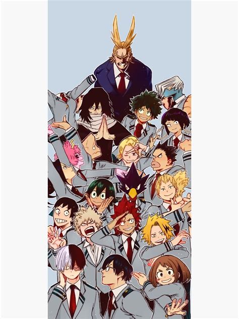 Mha Class 1a Group Photo Sticker By Sanchezlilly Redbubble Free