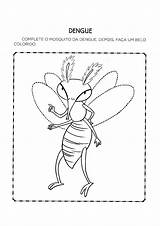 Dengue Mosquito Colorir Imprimir Atividades Educação Maternal Aedes Aegypti sketch template