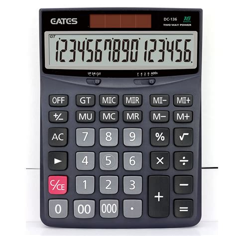 dual power electronic calculator  digits large size scientific