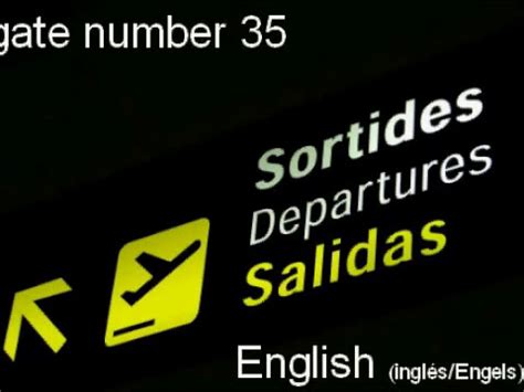 barcelona airport announcement  flight airfranca   parijs charles de gaulle