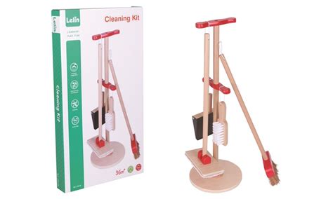 wooden toy cleaning set groupon