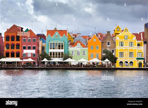 colorful houses  building  willemstad  curacao stock photo  alamy