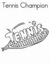 Tennis Coloring Champion Pages Ball Worksheet Beach Printable Login Twistynoodle Favorites Add Noodle sketch template