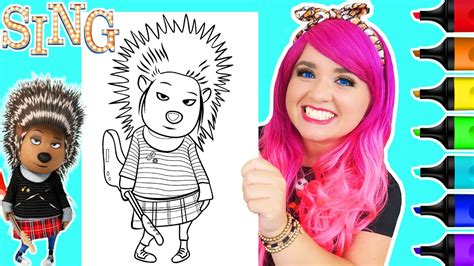 coloring ash  sing coloring page ohuhu paint markers youtube