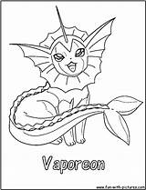 Vaporeon Pokemon Coloring Pages Leafeon Printable Color Getcolorings Getdrawings Library Clipart Fun Popular sketch template