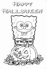 Coloring Halloween Printable Pages Spongebob Anubis Happy Getcolorings Print Mesmerizing sketch template