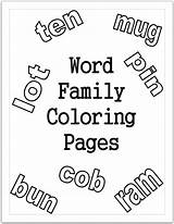 Word Family Coloring Pages Vowel Short Getcolorings Getdrawings sketch template