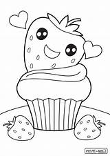 Food Pages Print Colouring Coloring Printable Cute Color Opportunities Getcolorings Cake Strawberry sketch template