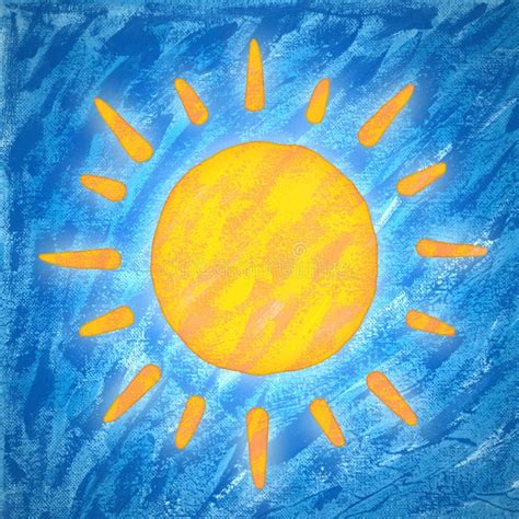 sun painting stock illustration image  heating daylight
