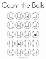 Coloring Balls Count Print Ll sketch template