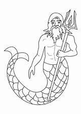 Merman Poseidon Neptune Mythologie Neptuno Mitologia Dieu Hugolescargot Meerjungfrau Malvorlagen Poséidon Atena Mythical Mythology Printables sketch template