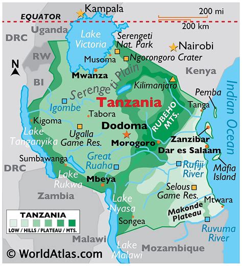 mapas de tanzania atlas del mundo