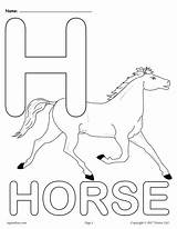 Coloring Letter Pages Alphabet Printable Sheet Horse Versions Worksheets Colouring Sheets Preschool Kids Choose Board Mpmschoolsupplies Supplyme sketch template