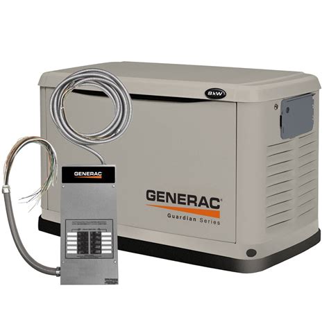 natural gas liquid propane generac standby generator kw transfer switch amp  ebay