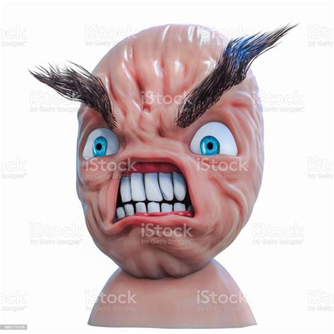 Internet Meme Rage Anger Face 3d Illustration Stock Illustration