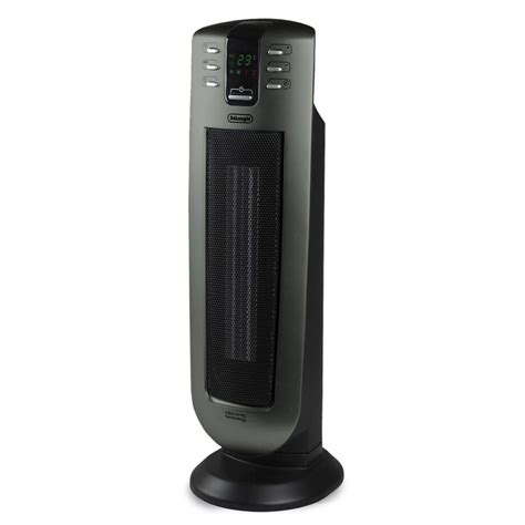 delonghi  watt ceramic tower electric space heater  thermostat  remote energy saving