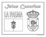 Canarias Banderas Escudo Isla Jugarycolorear Escudos Lanzarote sketch template