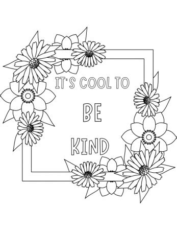 kindness coloring page  kids  adults coloring home