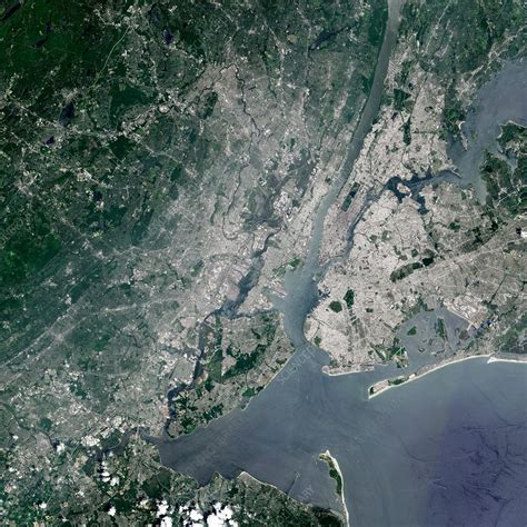 york city satellite image stock image  science photo library